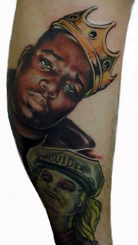George Muecke - Notorious BIG Portrait Tattoo